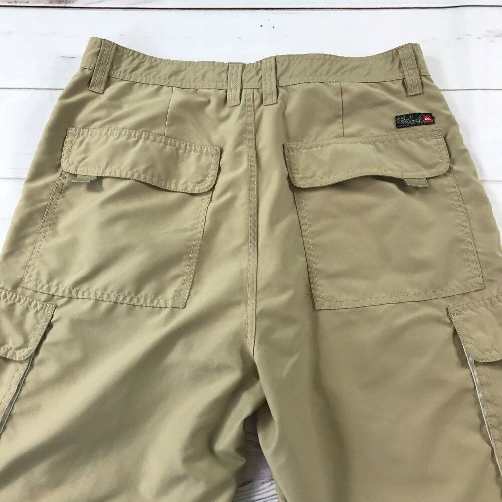 Quiksilver Men Size 34 Beige Khaki Cargo Bermuda Shorts - Picture 12 of 13